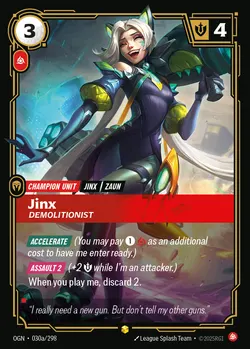 Jinx - Demolitionist – Riftbound Origins OGN-030A