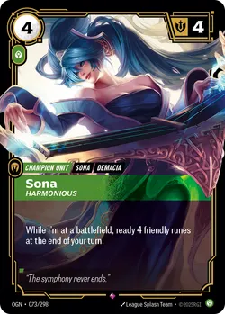 Sona - Harmonious – Riftbound Origins OGN-073