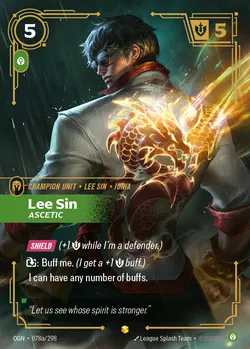 Lee Sin - Ascetic – Riftbound Origins OGN-078A