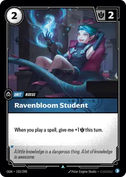 Ravenbloom Student – Riftbound Origins OGN-103