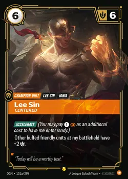Lee Sin - Centered – Riftbound Origins OGN-151A