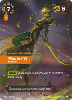Master Yi - Honed – Riftbound Proving Grounds OGS-009