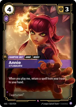 Annie - Stubborn – Riftbound Proving Grounds OGS-010