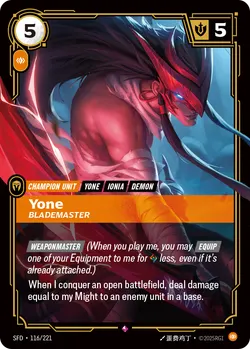 Yone - Blademaster – Riftbound Organized Play OPP-116-221
