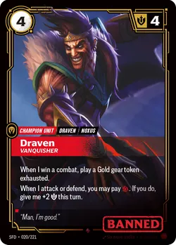Draven - Vanquisher – Riftbound Spiritforged SFD-020