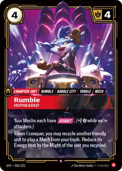 Rumble - Hotheaded – Riftbound Spiritforged SFD-026