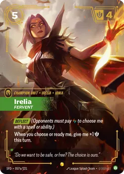 Irelia - Fervent – Riftbound Spiritforged SFD-057A