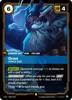 Ornn - Forge God – Riftbound Spiritforged SFD-085A