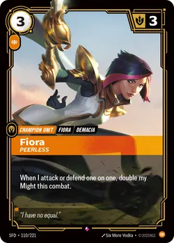 Fiora - Peerless – Riftbound Spiritforged SFD-110