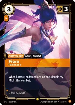 Fiora - Peerless – Riftbound Spiritforged SFD-110A