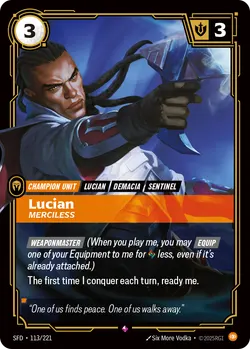 Lucian - Merciless – Riftbound Spiritforged SFD-113