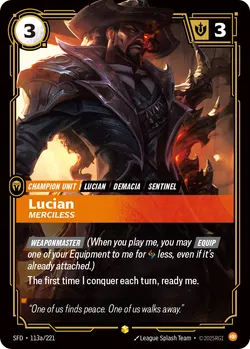Lucian - Merciless – Riftbound Spiritforged SFD-113A