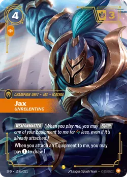 Jax - Unrelenting – Riftbound Spiritforged SFD-119A