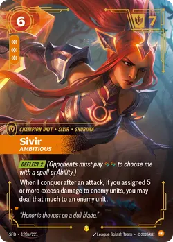 Sivir - Ambitious – Riftbound Spiritforged SFD-120A