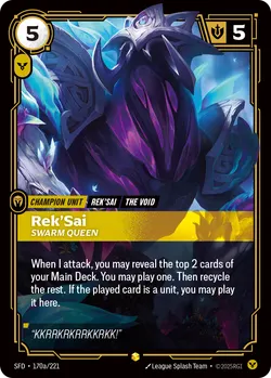 Rek'Sai - Swarm Queen – Riftbound Spiritforged SFD-170A