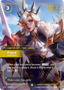 Fiora - Worthy – Riftbound Spiritforged SFD-180A