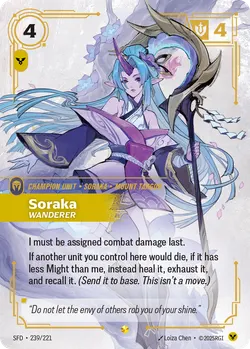 Soraka - Wanderer – Riftbound Spiritforged SFD-239
