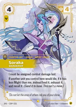 Soraka - Wanderer – Riftbound Spiritforged SFD-239S