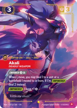 Akali, Deadly Weapon – Riftbound Vendetta VEN-021A