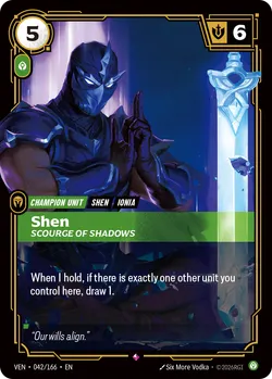 Shen, Scourge of Shadows – Riftbound Vendetta VEN-042