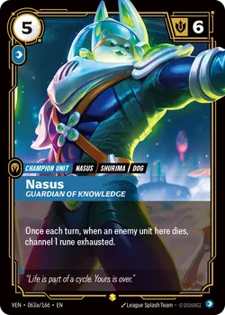 Nasus, Guardian of Knowledge – Riftbound Vendetta VEN-063A