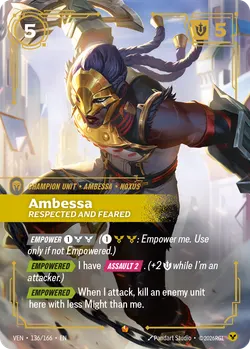 Ambessa, Respected and Feared – Riftbound Vendetta VEN-136