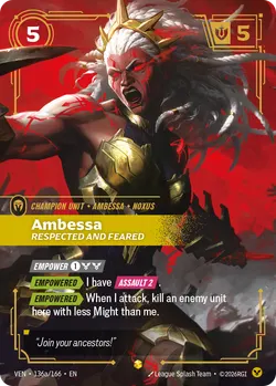 Ambessa, Respected and Feared – Riftbound Vendetta VEN-136A