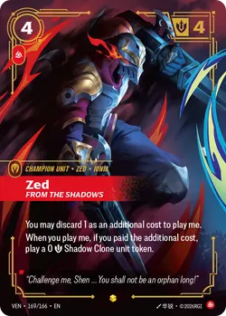 Zed, From the Shadows – Riftbound Vendetta VEN-169